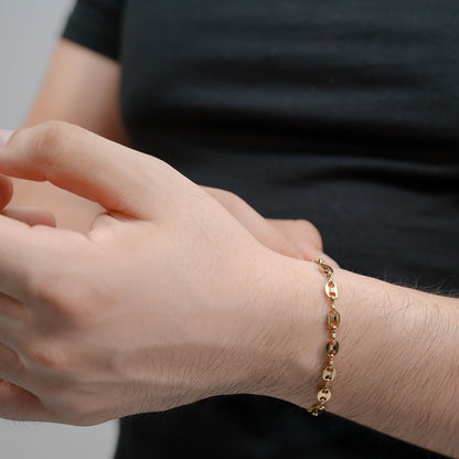 Conjunto Grano Cafe | Cadena + Pulsera Hombre