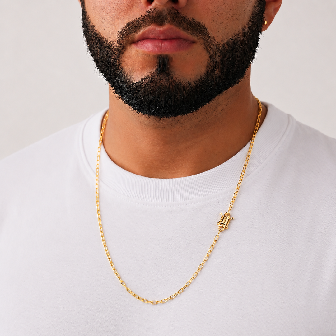 Cadena Eslabón Imperial Hombre | Broche Premium
