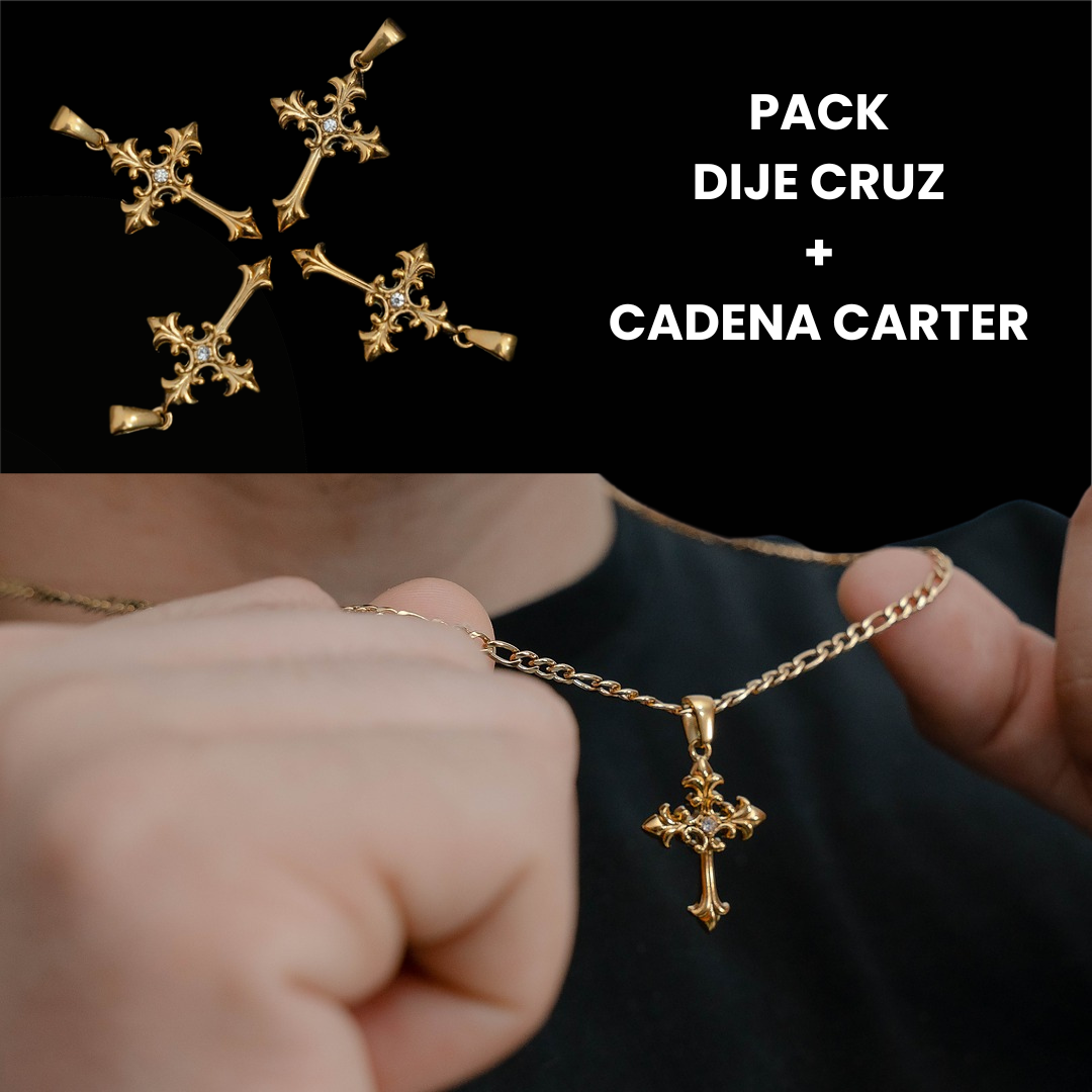 Pack Dije Cruz + Cadena Carter