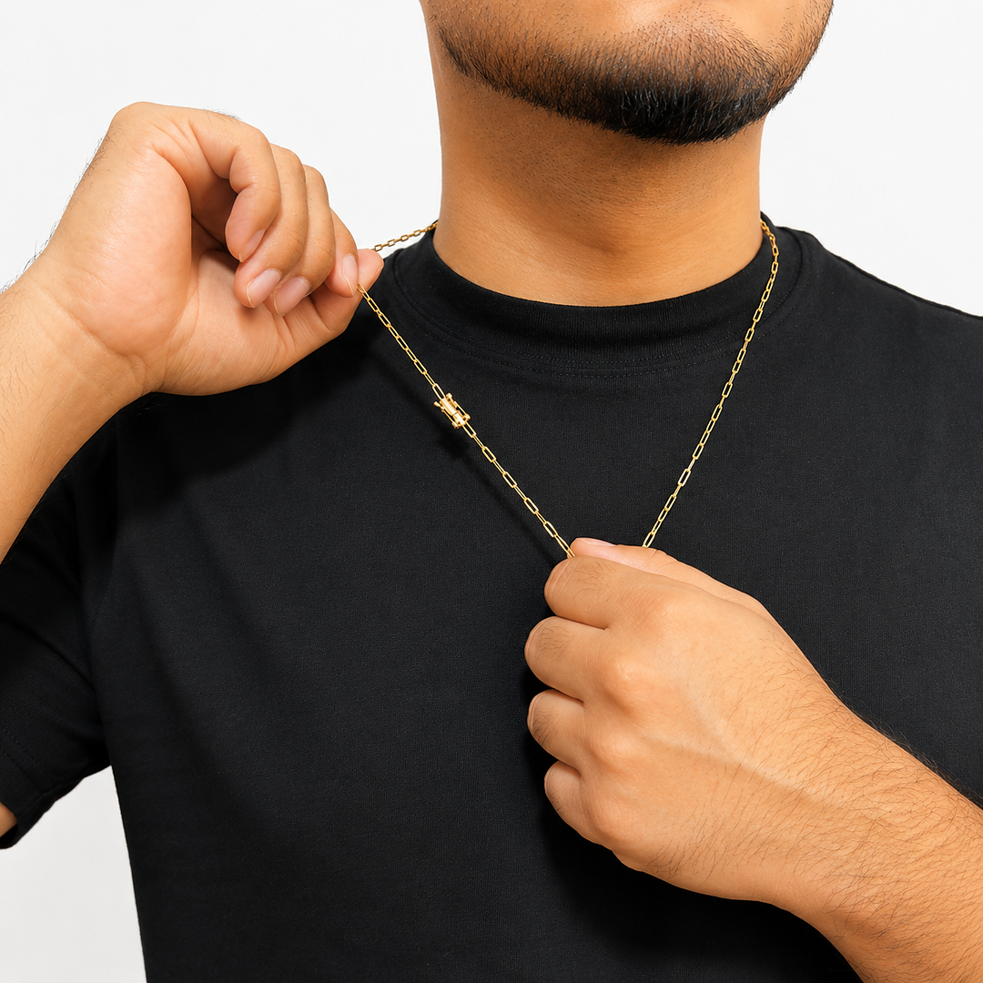 Cadena Eslabón Imperial Hombre | Broche Premium