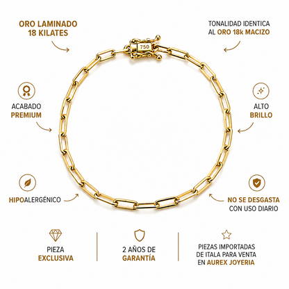 Pulsera Eslabón Imperial | Broche Premium