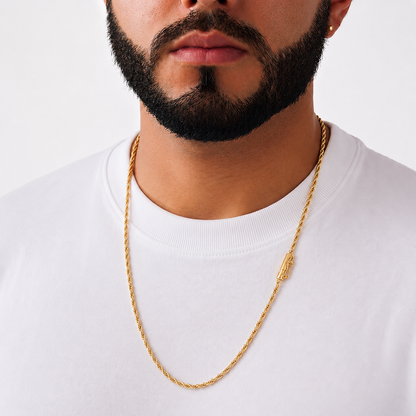 Cadena Tejido Lazo Hombre | Broche Premium